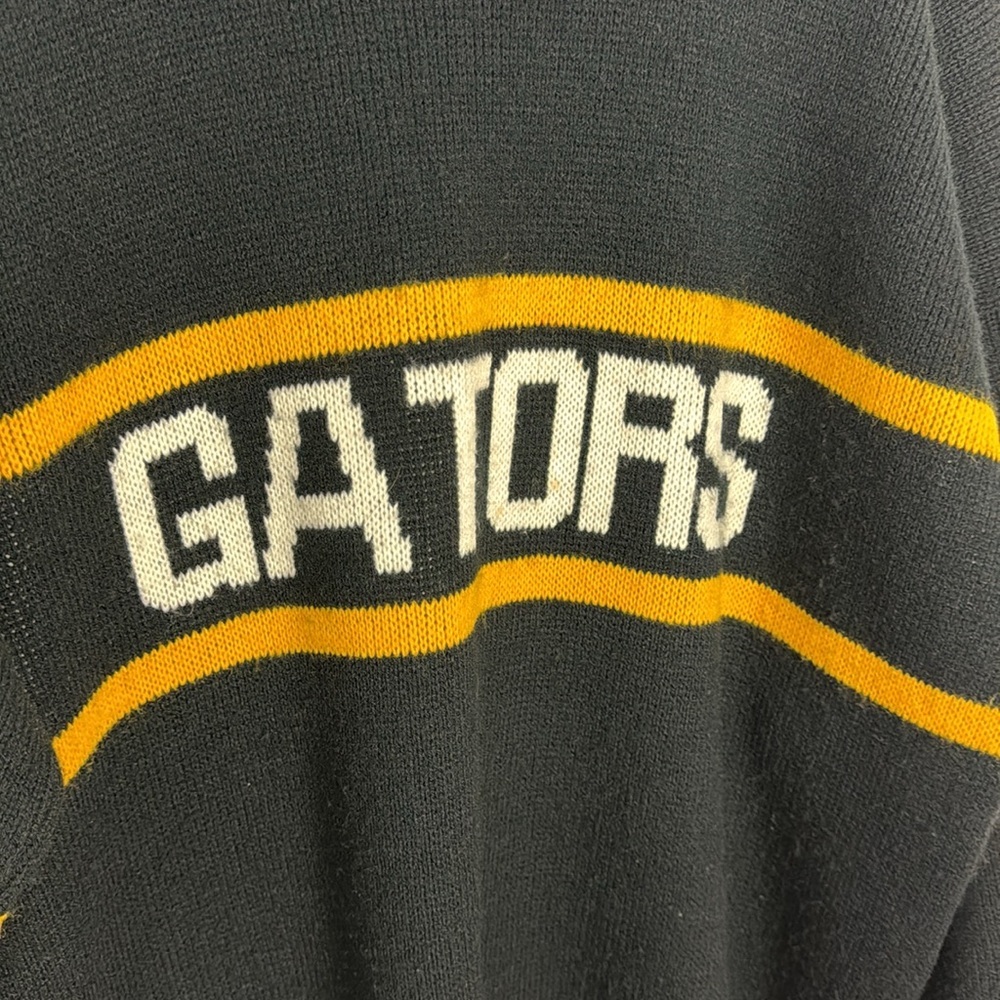 Vintage 80s Cliff‎ Engle Sweater Varsity Crewneck Crew Knit Sports Team Gators - Picture 6 of 11
